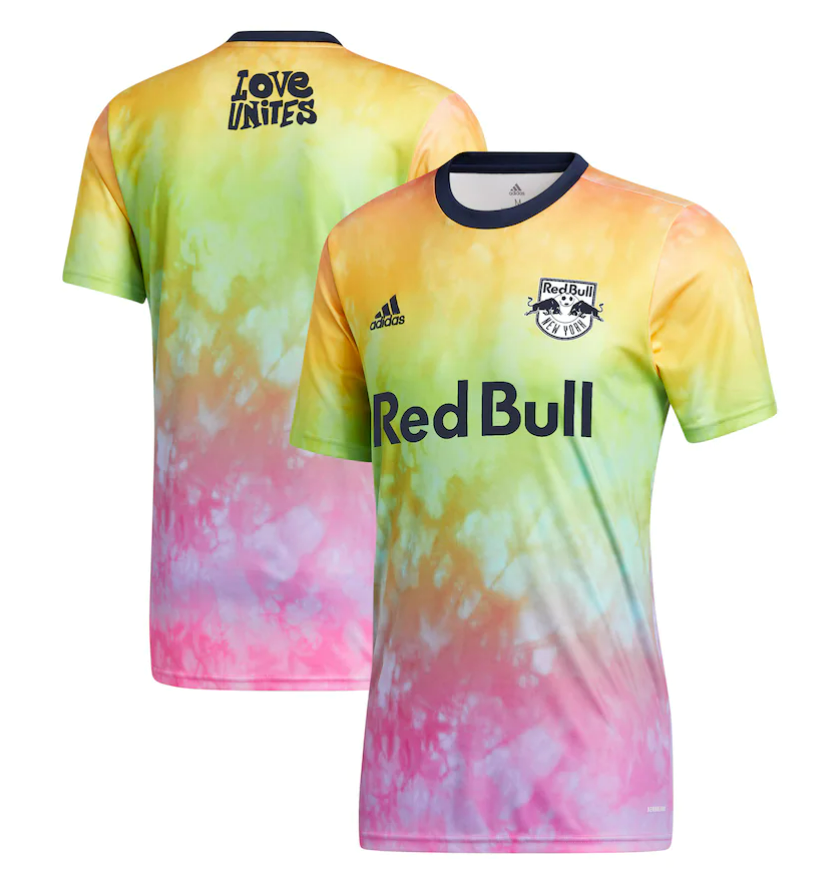 2021/22 New York Red Bulls Pride Pre-Match Soccer Jersey Shirt